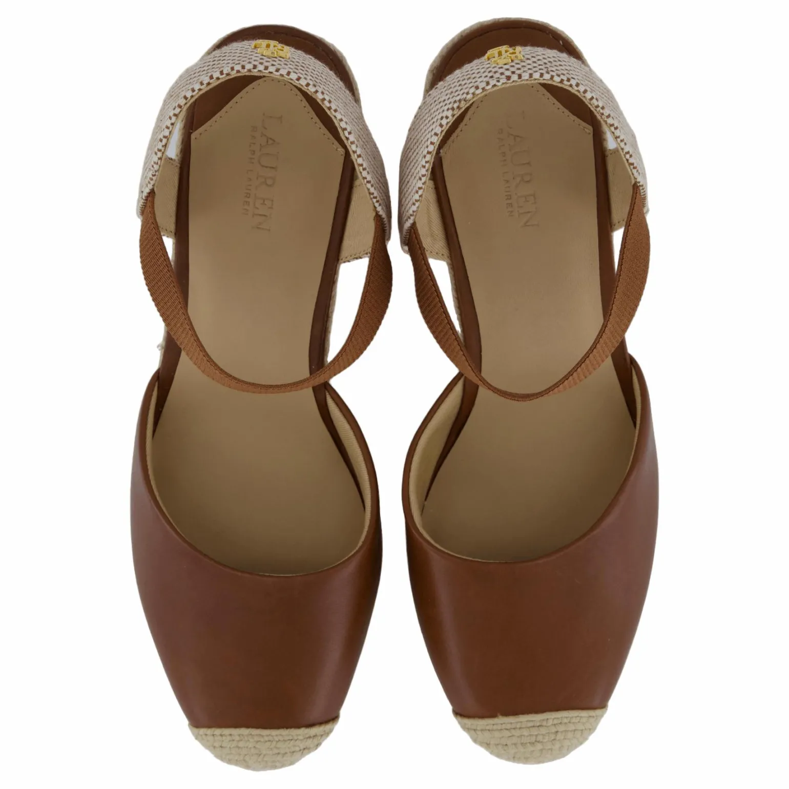 Pearle II Leather & Canvas Espadrille Deep Saddle Tan / Neutral / Deep Saddle Tan