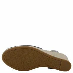Pearle II Leather & Canvas Espadrille Black / Natural / Black