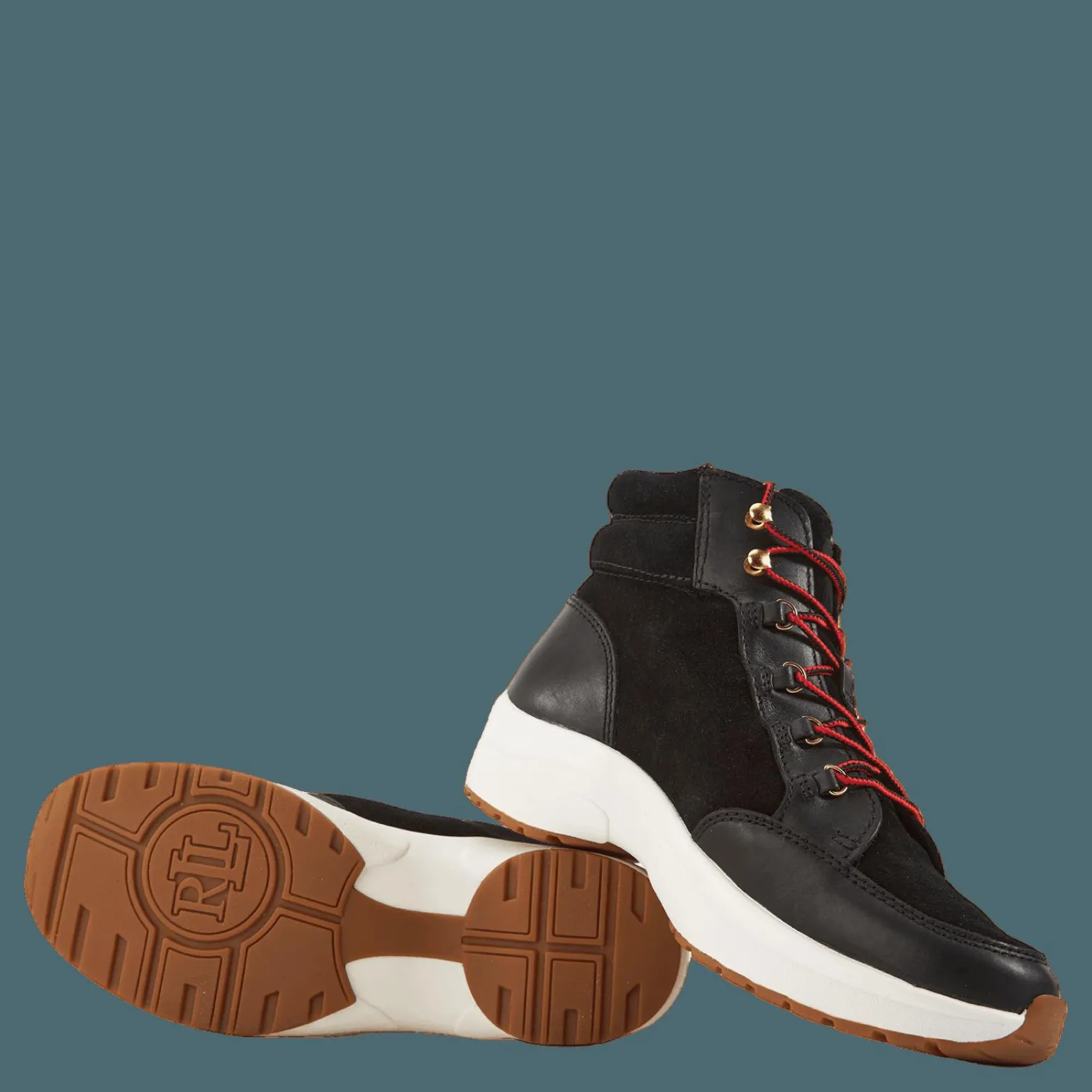 Rylee Suede & Leather High-Top Sneaker Black/Black