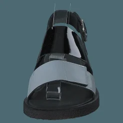 Sandal With Plateau Sole Greyblue/black/black