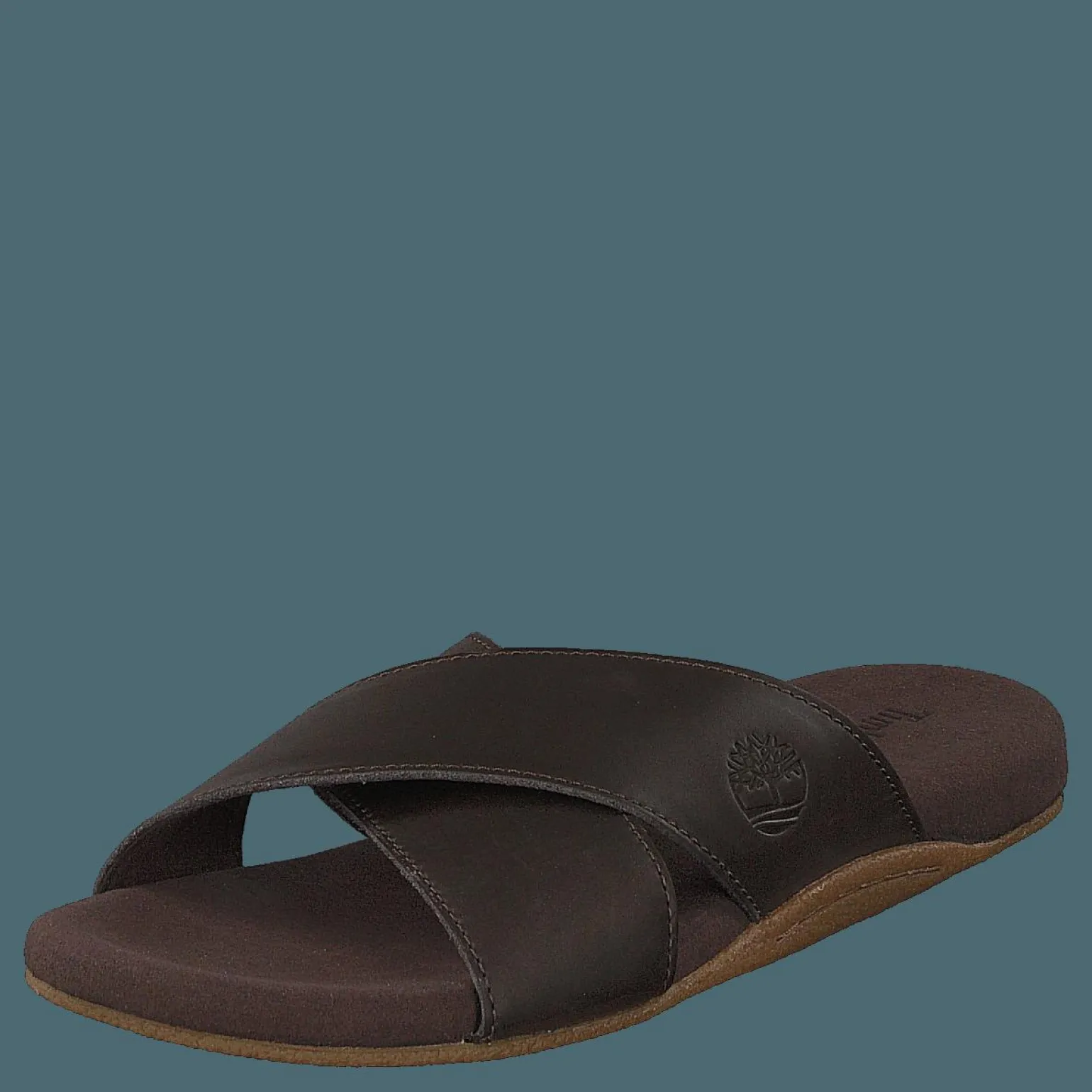 Seatonbay Crossstrapslide Dark Brown Leather