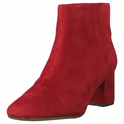 Sheer Flora Red Suede