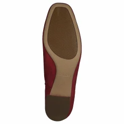 Sheer Flora Red Suede