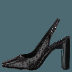 Snake Squared Pumps Brown Reptile