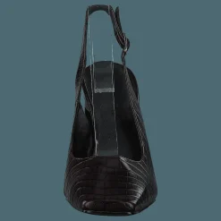 Snake Squared Pumps Brown Reptile