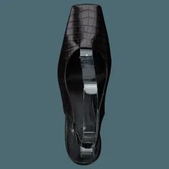 Snake Squared Pumps Brown Reptile