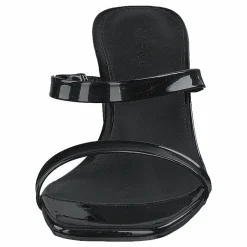 Squared Two Strap Sandals Black