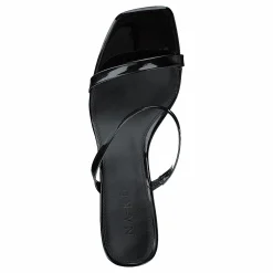 Squared Two Strap Sandals Black