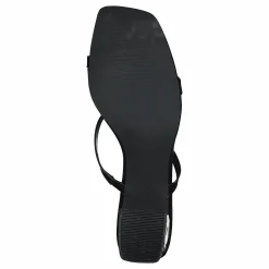 Squared Two Strap Sandals Black