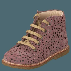 Starter Boot With Laces Rose Dot