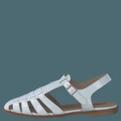 Strap Sandal With Buckle White