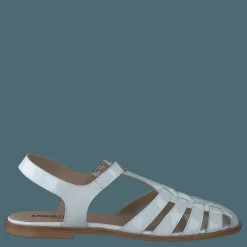Strap Sandal With Buckle White