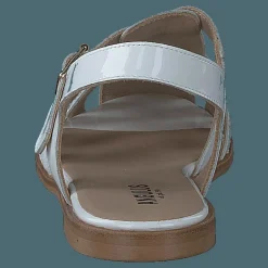 Strap Sandal With Buckle White