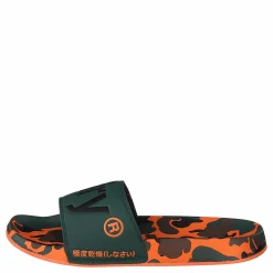 Superdry Aop Beach Slide Khaki/black/orange
