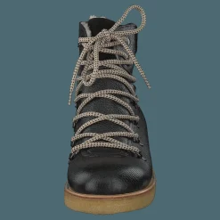 Tex-boot With Laces And Zipper Black