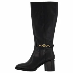 Th Chain Leather Long Boot Black