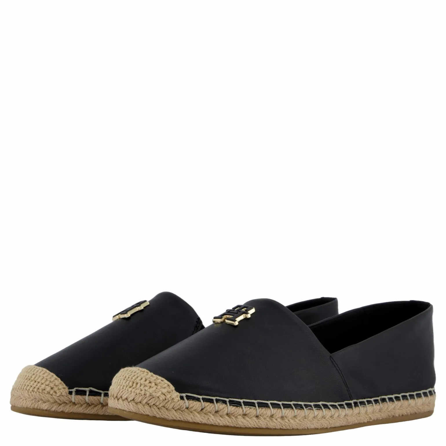 Th Logo Leather Espadrille Black