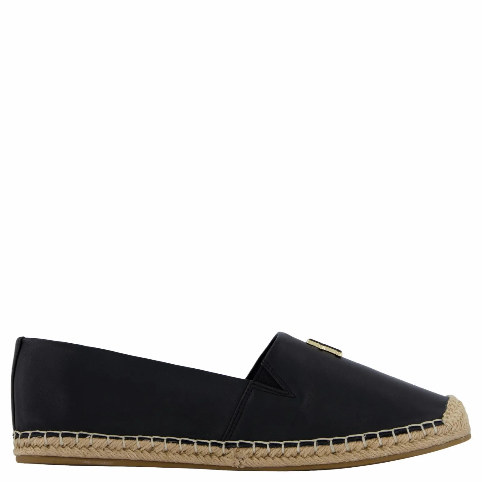 Th Logo Leather Espadrille Black