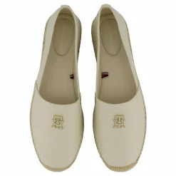 Th Logo Leather Espadrille Beige