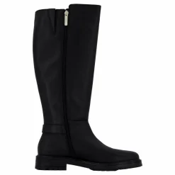 Th Logo Leather Long Boot Black