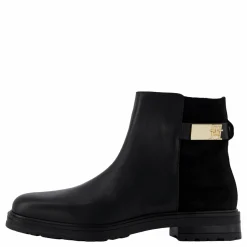 Th Logo Leather Mix Chelsea Black