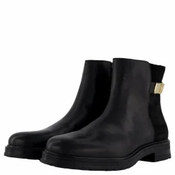 Th Logo Leather Mix Chelsea Black