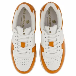 The Ella 2.0 White/orange Tumbled Leather