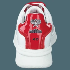 The Tennis Shoe White-red