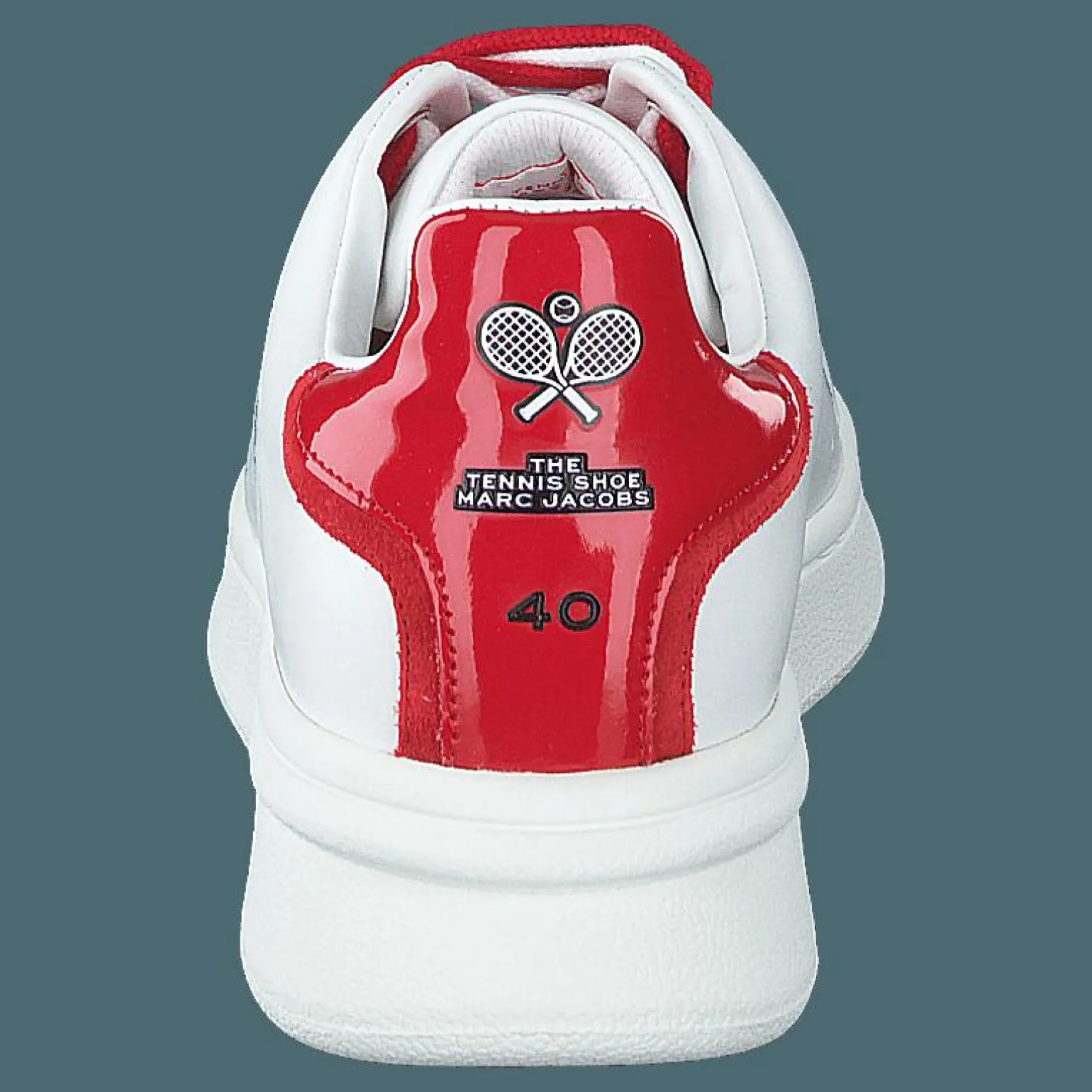 The Tennis Shoe White-red