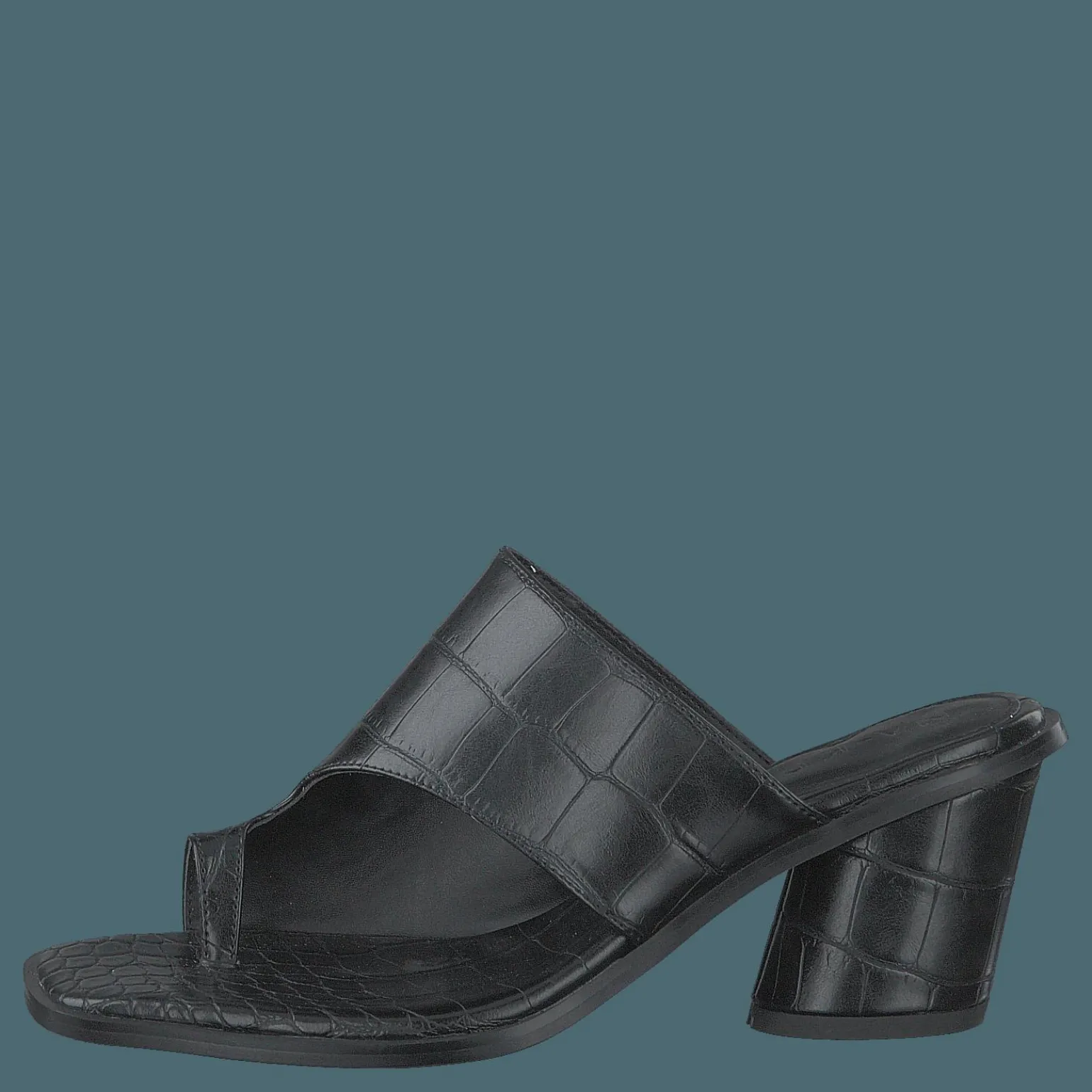 Toe Ring Mules Black