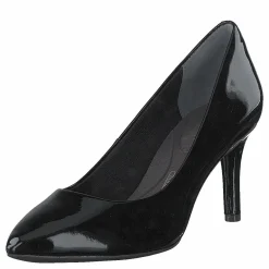 Total Motion  75Mm Pointy Pump Black Patent