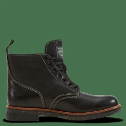 Tumbled Leather Boot Black