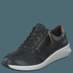 Un Rio Zip Black Leather