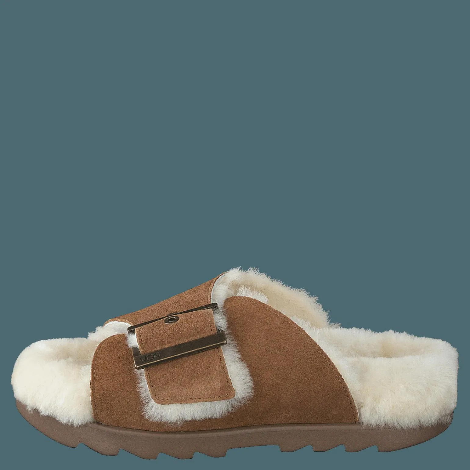 W Outslide Buckle Chestnut Suede