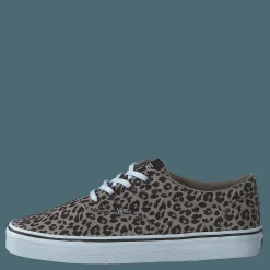 Wm Doheny Satin Leopard Brown/white