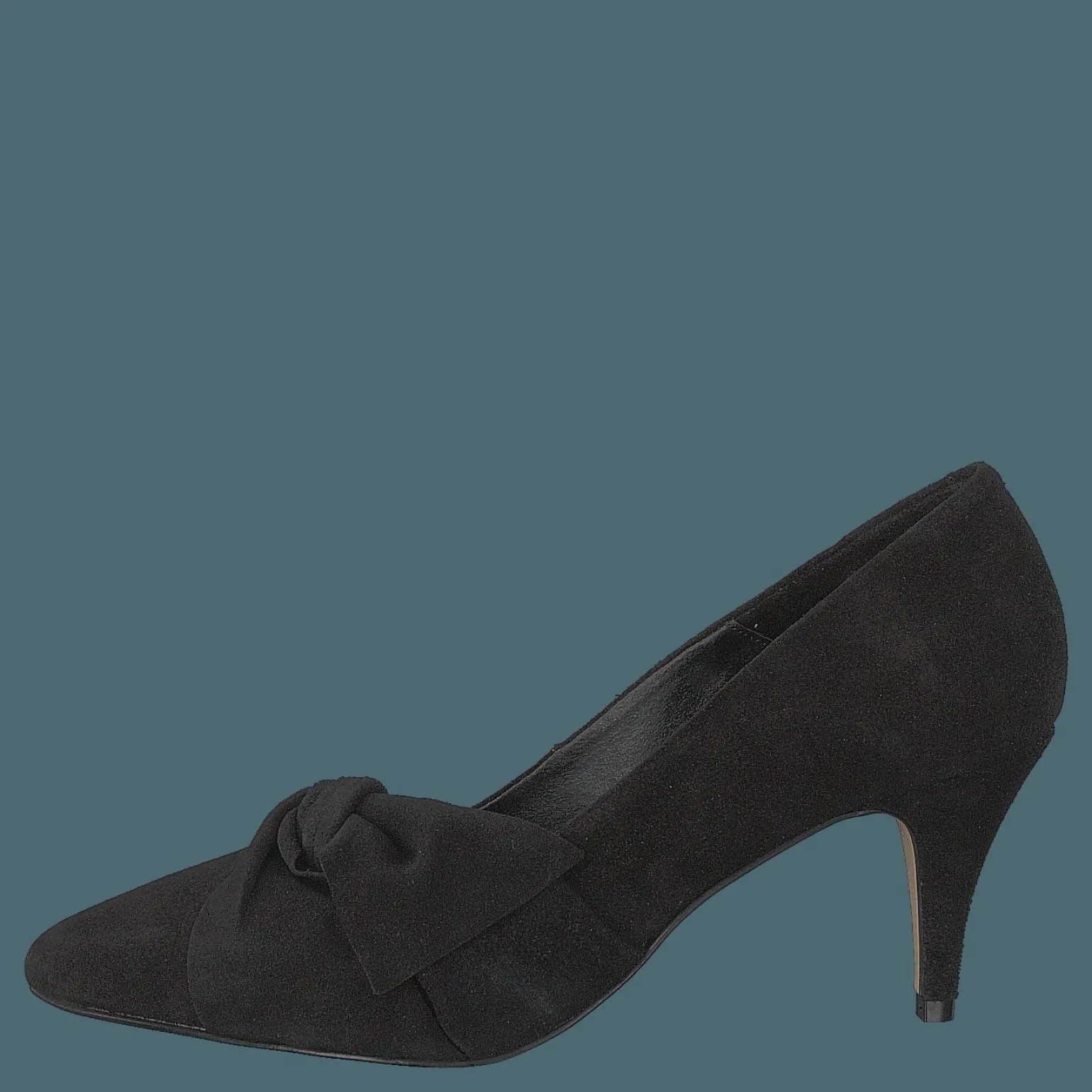 Zita Suede Bow Pump 101 - Black 1