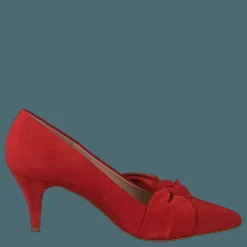 Zita Suede Bow Pump 441 - Red 1